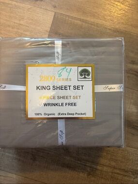 King Sheet Set in Tan - Wrinkle Free